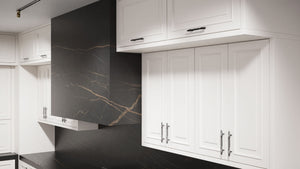 Wellington Simply White ( Maple | Plain Cut [ Frameless • Satin • Painted ] - 10' X 10' Kitchen Cabinet ) | Assembled In USA