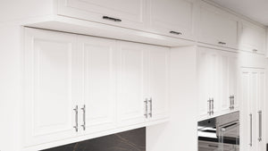 Wellington Simply White ( Maple | Plain Cut [ Frameless • Satin • Painted ] - 10' X 10' Kitchen Cabinet ) | Assembled In USA