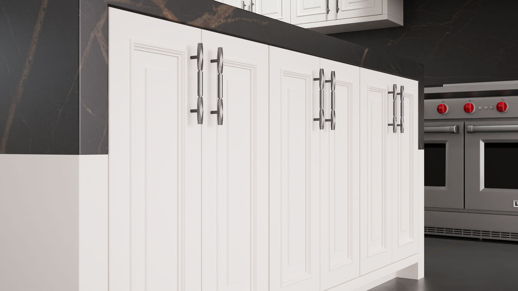 Wellington Simply White ( Maple | Plain Cut [ Frameless • Satin • Painted ] - 10' X 10' Kitchen Cabinet ) | Assembled In USA