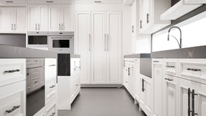 Wellington Simply White ( Maple | Plain Cut [ Frameless • Satin • Painted ] - 10' X 10' Kitchen Cabinet ) | Assembled In USA