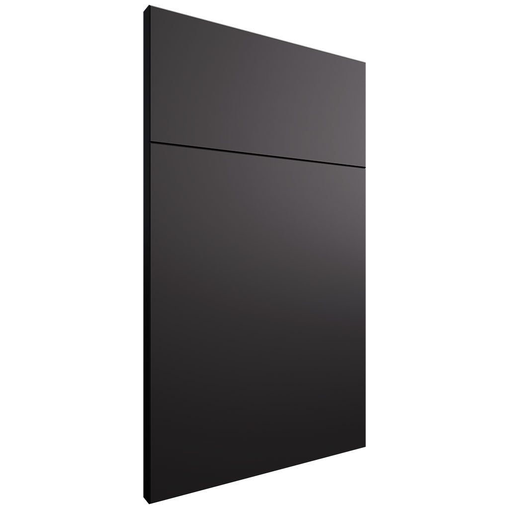 Clayton Simply Black ( Maple | Plain Cut [ Frameless • Satin • Painted ] - 10' X 10' Kitchen Cabinet ) | Assembled In USA