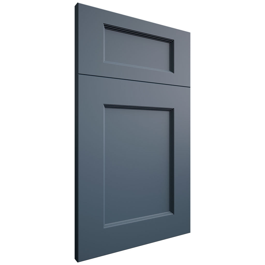 Greenfield Blue Slate ( Maple | Plain Cut [ Frameless • Satin • Painted ] - 10' X 10' Kitchen Cabinet ) | Assembled In USA