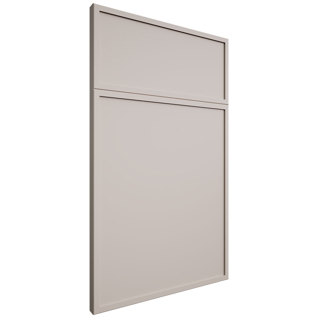 Hampton Square Anew Gray ( Maple | Plain Cut [ Frameless • Satin • Painted ] - 10' X 10' Kitchen Cabinet ) | Assembled In USA