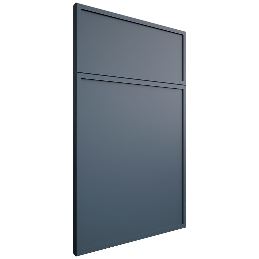 Hampton Square Blue Slate ( Maple | Plain Cut [ Frameless • Satin • Painted ] - 10' X 10' Kitchen Cabinet ) | Assembled In USA