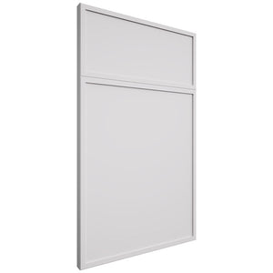 Hampton Square Bright White ( Maple | Plain Cut [ Frameless • Satin • Painted ] - 10' X 10' Kitchen Cabinet ) | Assembled In USA