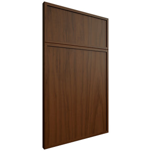 Hampton Square Natural Walnut ( Walnut | Plain Cut [ Frameless • Satin • Stained ] - 10' X 10' Kitchen Cabinet ) | Assembled In USA