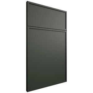 Hampton Square Pewter Green ( Maple | Plain Cut [ Frameless • Satin • Painted ] - 10' X 10' Kitchen Cabinet ) | Assembled In USA