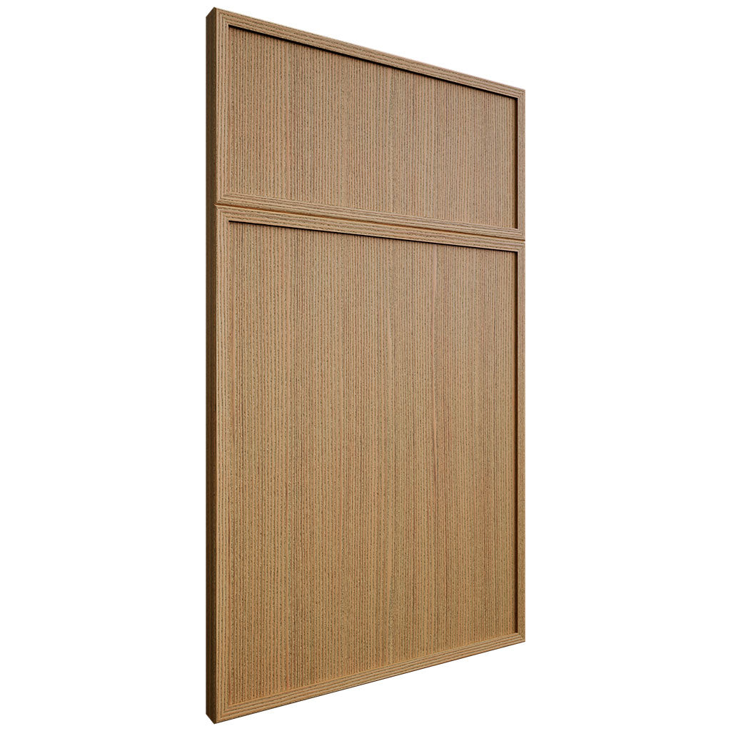 Hampton Square Rift Cut White Oak ( White_Oak | Rift Cut [ Frameless • Wire Brushed • Stained ] - 10' X 10' Kitchen Cabinet ) | Assembled In USA