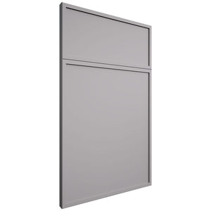 Hampton Square Simply Gray ( Maple | Plain Cut [ Frameless • Satin • Painted ] - 10' X 10' Kitchen Cabinet ) | Assembled In USA