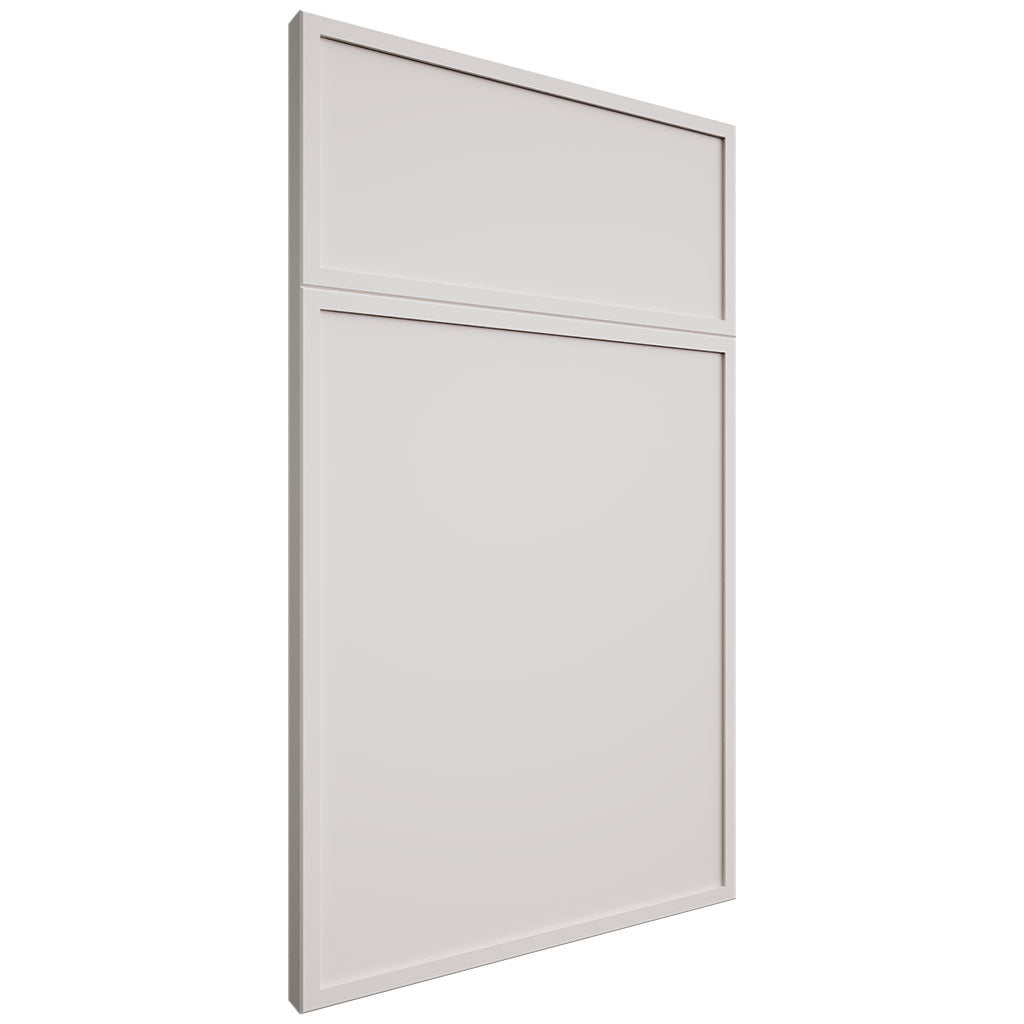 Hampton Square Simply White ( Maple | Plain Cut [ Frameless • Satin • Painted ] - 10' X 10' Kitchen Cabinet ) | Assembled In USA