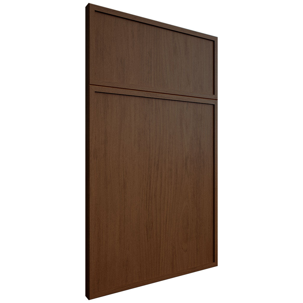 Hampton Square Winter Wheat ( Cherry | Plain Cut [ Frameless • Satin • Stained ] - 10' X 10' Kitchen Cabinet ) | Assembled In USA