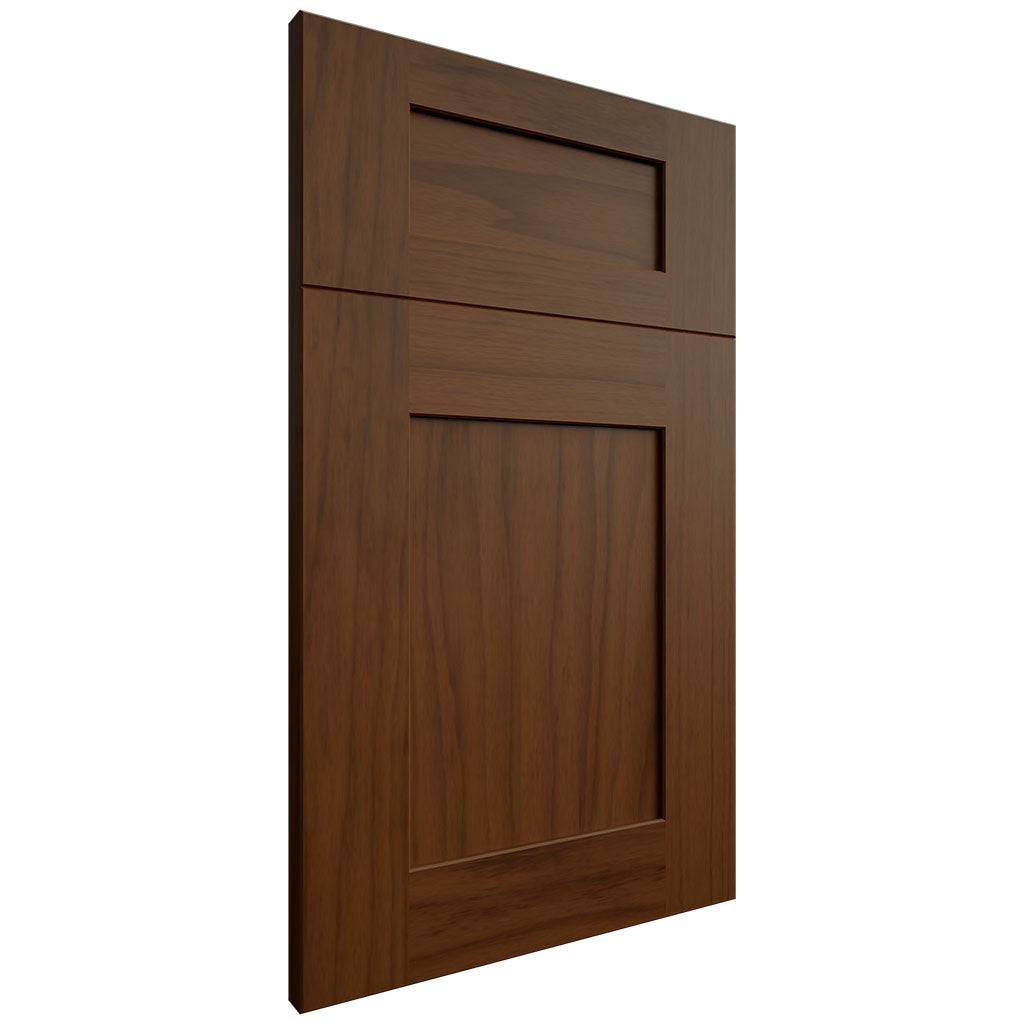 Lakeland II Natural Walnut ( Walnut | Plain Cut [ Frameless • Satin • Stained ] - 10' X 10' Kitchen Cabinet ) | Assembled In USA