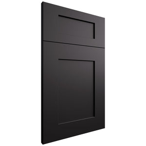 Lakeland II Simply Black ( Maple | Plain Cut [ Frameless • Satin • Painted ] - 10' X 10' Kitchen Cabinet ) | Assembled In USA