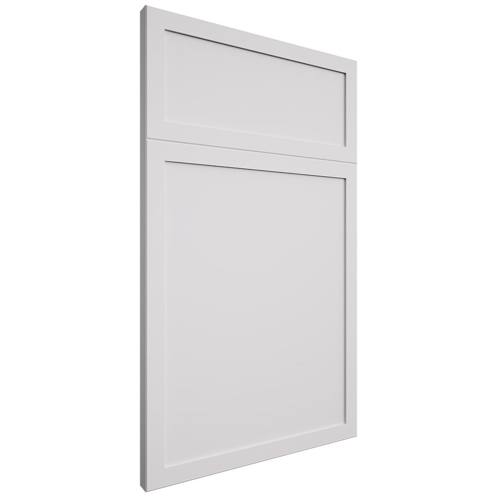 Montauk Bright White ( Maple | Plain Cut [ Frameless • Satin • Painted ] - 10' X 10' Kitchen Cabinet ) | Assembled In USA