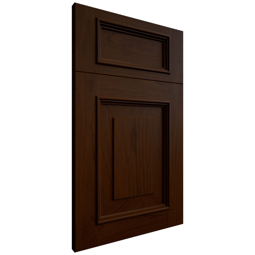 Wellington Cherry Cognac ( Cherry | Plain Cut [ Frameless • Satin • Stained ] - 10' X 10' Kitchen Cabinet ) | Assembled In USA