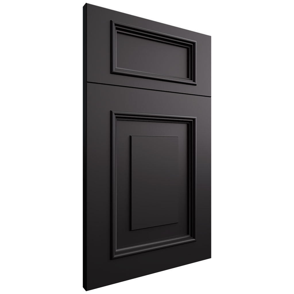 Wellington Simply Black ( Maple | Plain Cut [ Frameless • Satin • Painted ] - 10' X 10' Kitchen Cabinet ) | Assembled In USA