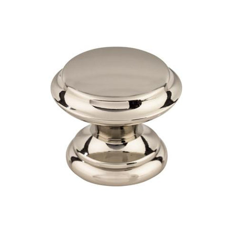 Flat Top Knob ( Zinc Alloy | Polished Nickel - Asbury Collection ) | Manufactured Globally