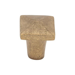 Aspen Square Knob ( Cast Bronze | Light Bronze - Aspen Collection ) | Manufactured Globally