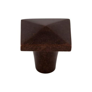 Aspen Square Knob ( Cast Bronze | Mahogany Bronze - Aspen Collection ) | Manufactured Globally