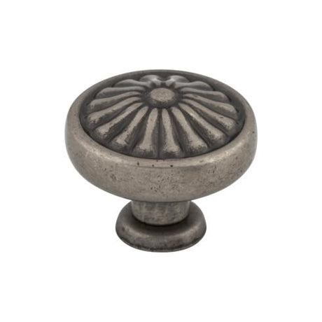 Flower Knob ( Zinc Alloy | Pewter Antique - Normandy Collection ) | Manufactured Globally