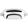 Charlotte Cup Pull ( Zinc Alloy | Polished Chrome - Dakota Collection ) | Manufactured Globally