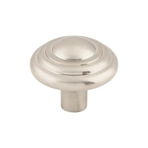 Aspen II Button Knob ( Cast Bronze | Brushed Satin Nickel - Aspen II Collection ) | Manufactured Globally