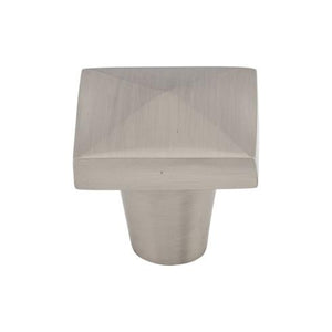 Aspen II Square Knob ( Cast Bronze | Brushed Satin Nickel - Aspen II Collection ) | Manufactured Globally