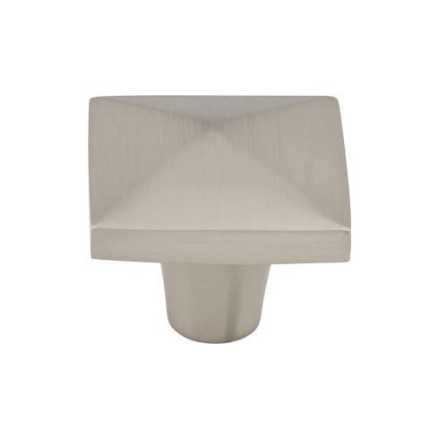 Aspen II Square Knob ( Cast Bronze | Brushed Satin Nickel - Aspen II Collection ) | Manufactured Globally