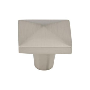 Aspen II Square Knob ( Cast Bronze | Brushed Satin Nickel - Aspen II Collection ) | Manufactured Globally