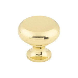 Flat Faced Knob ( Zinc Alloy | Polished Brass - Somerset II Collection ) | Manufactured Globally