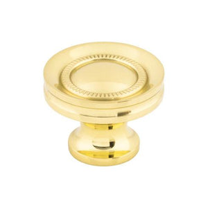 Button Faced Knob ( Zinc Alloy | Polished Brass - Somerset II Collection ) | Manufactured Globally