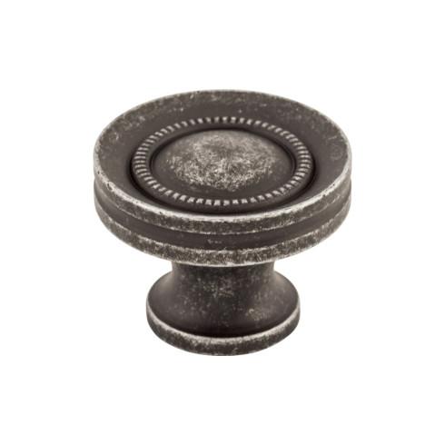 Button Faced Knob ( Zinc Alloy | Black Iron - Somerset II Collection ) | Manufactured Globally