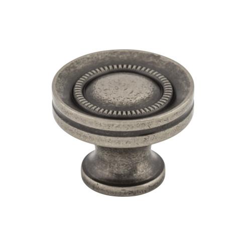 Button Faced Knob ( Zinc Alloy | Pewter Antique - Somerset II Collection ) | Manufactured Globally