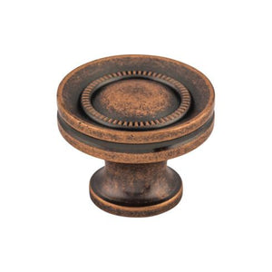 Button Faced Knob ( Zinc Alloy | Antique Copper - Somerset II Collection ) | Manufactured Globally