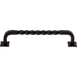 Square Twist D-Pull w/Backplates ( Steel | Patina Black - Normandy Collection ) | Manufactured Globally
