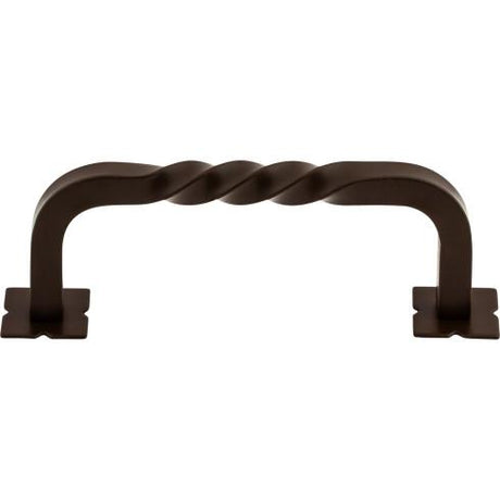 Square Twist D-Pull w/Backplates ( Steel | Oil Rubbed Bronze - Normandy Collection ) | Manufactured Globally