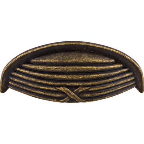 Ribbon & Reed Cup Pull ( Zinc Alloy | German Bronze - Edwardian Collection ) | Manufactured Globally