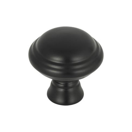 Henderson Knob ( Zinc Alloy | Flat Black - Grace Collection ) | Manufactured Globally