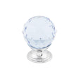 Light Blue Crystal Knob ( Brass | Polished Chrome - Crystal Collection ) | Manufactured Globally