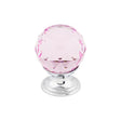 Pink Crystal Knob ( Brass | Polished Chrome - Crystal Collection ) | Manufactured Globally