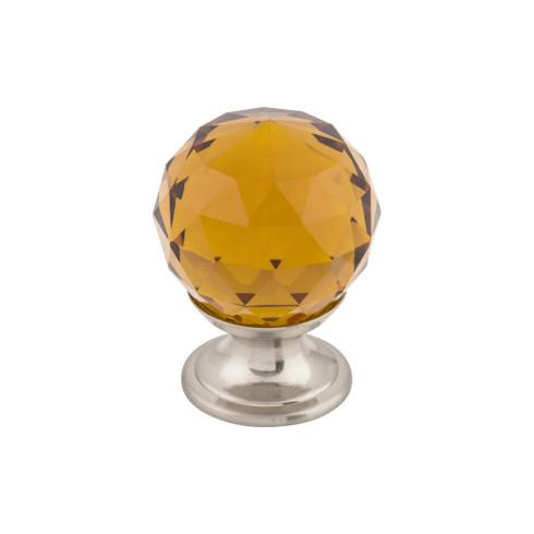 Wine Crystal Knob ( Brass | Brushed Satin Nickel - Crystal Collection ) | Manufactured Globally