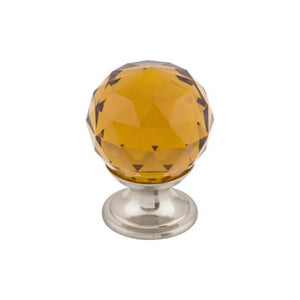 Wine Crystal Knob ( Brass | Brushed Satin Nickel - Crystal Collection ) | Manufactured Globally