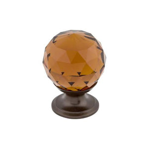 Wine Crystal Knob ( Brass | Oil Rubbed Bronze - Crystal Collection ) | Manufactured Globally