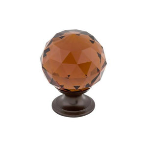 Wine Crystal Knob ( Brass | Oil Rubbed Bronze - Crystal Collection ) | Manufactured Globally