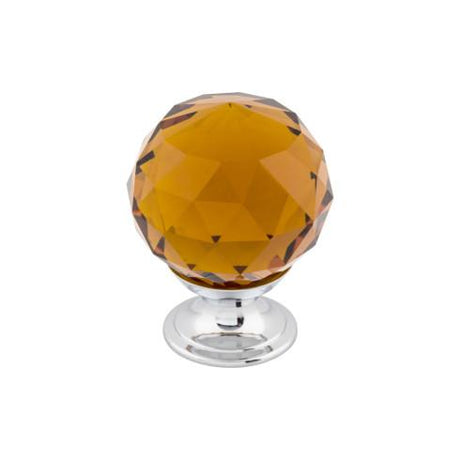 Wine Crystal Knob ( Brass | Polished Chrome - Crystal Collection ) | Manufactured Globally