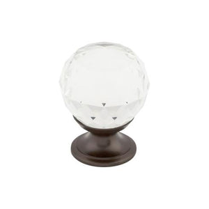 Clear Crystal Knob ( Brass | Oil Rubbed Bronze - Crystal Collection ) | Manufactured Globally