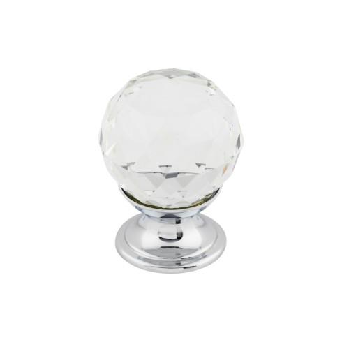 Clear Crystal Knob ( Brass | Polished Chrome - Crystal Collection ) | Manufactured Globally