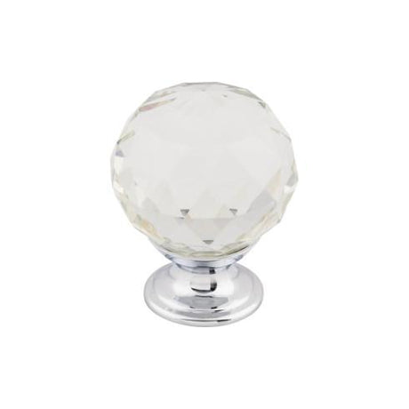 Clear Crystal Knob ( Brass | Polished Chrome - Crystal Collection ) | Manufactured Globally