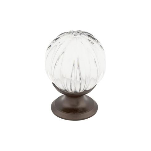 Clear Melon Crystal Knob ( Brass | Oil Rubbed Bronze - Crystal Collection ) | Manufactured Globally