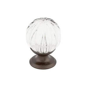 Clear Melon Crystal Knob ( Brass | Oil Rubbed Bronze - Crystal Collection ) | Manufactured Globally